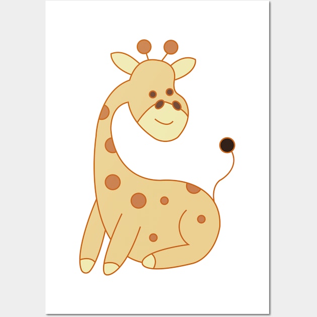 Adorable Giraffer Wall Art by Duzzi Art